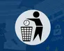 man throwing clock to rubbish bin in front of gdpr dialogs and setup screen