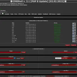 A screenshot of c99 web shell