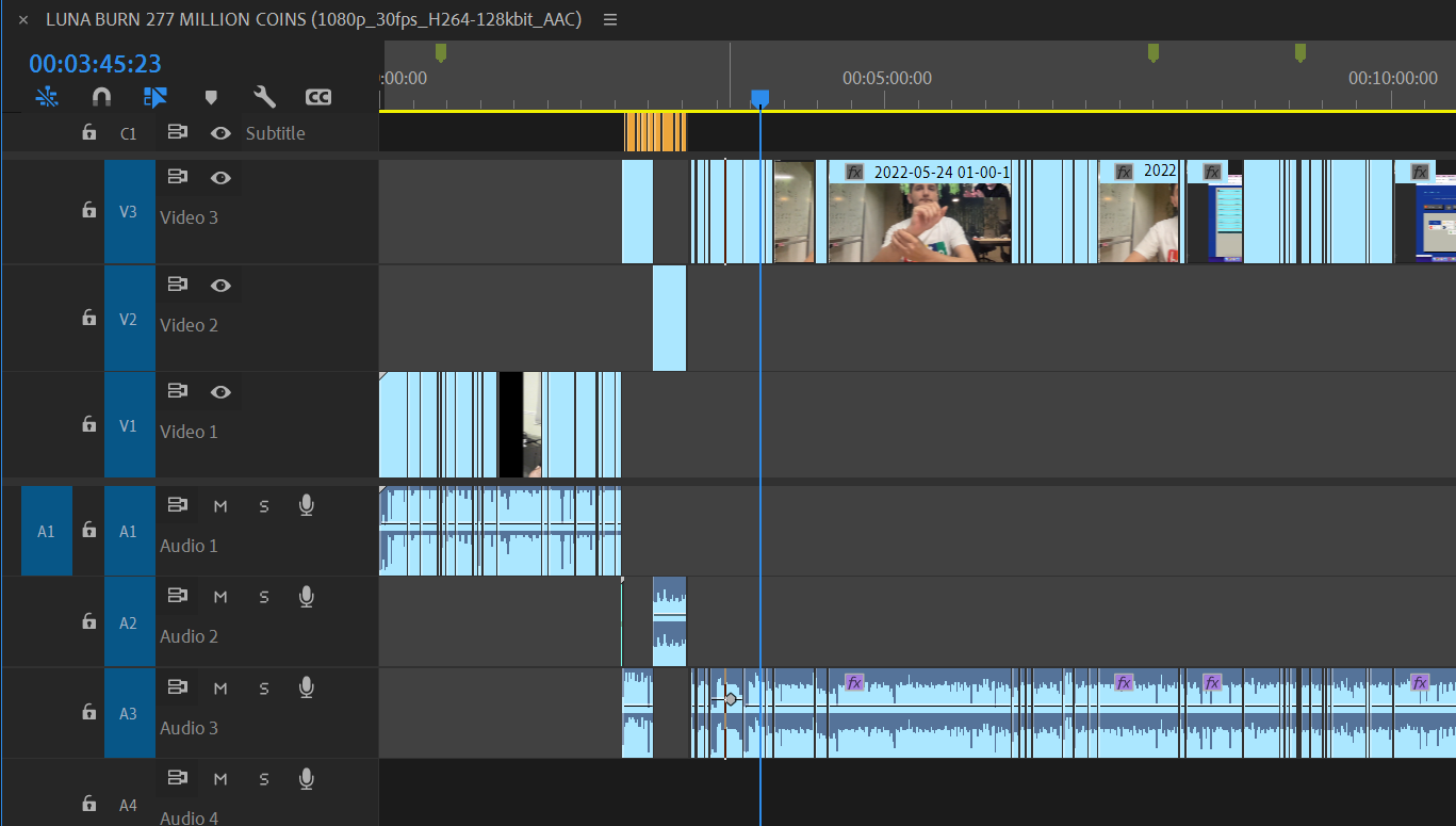 Video cutting in Adobe Premiere